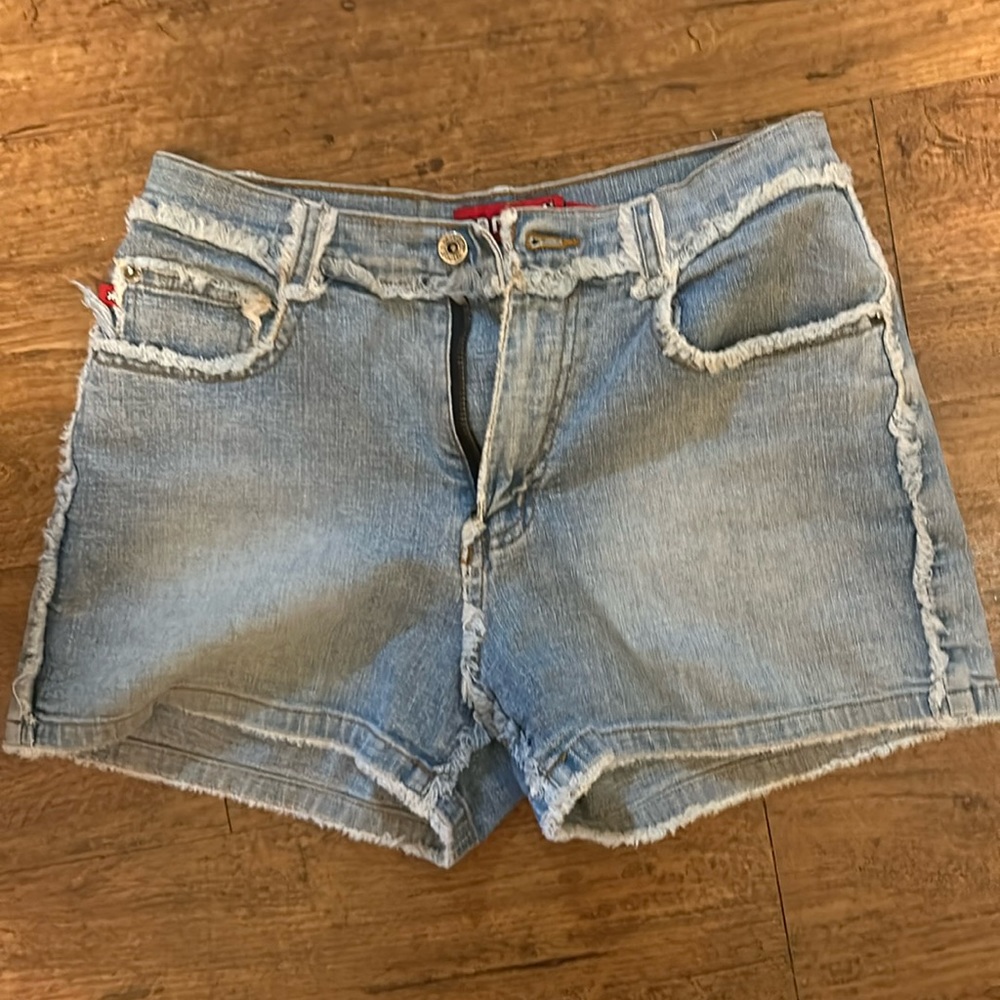 Zana Di Inside Out Distressed Jean Shorts